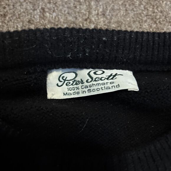 Peter Scott Cashmere Sweater Made in Scotland UMCC Argyle Men's 46 - Montclair - Picture 3 of 9